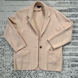 J. Crew Soft Pink Beige Sweater Blazer